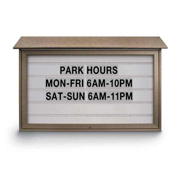 Indoor Enclosed Combo Board, 72"x36", Bronze Frame/Blue & Cloud